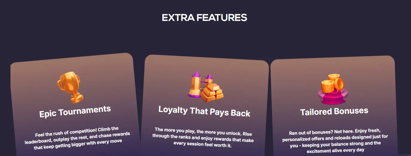 Extra account features at Spinchester Casino